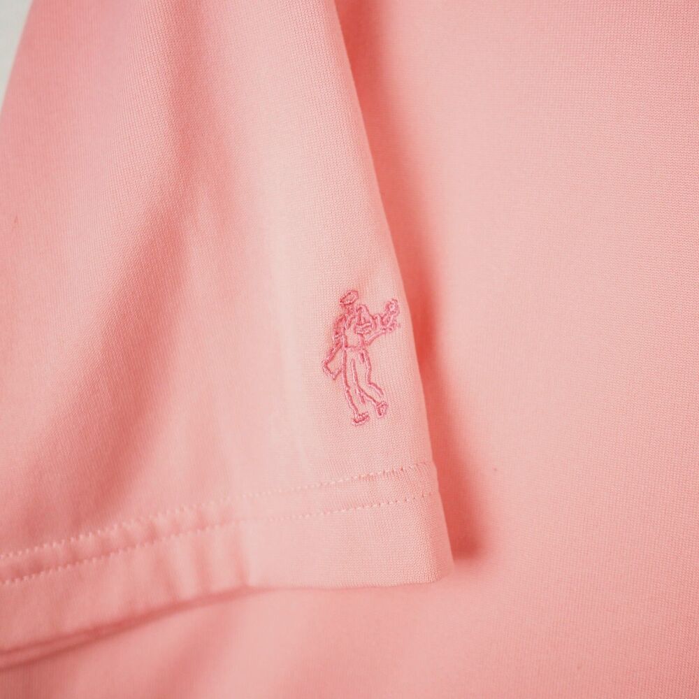 Evanston Golf Club Polo Shirt Mens L Pink Ashworth Performance Tech Dry Stretch - Picture 7 of 11